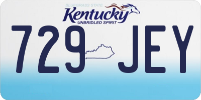 KY license plate 729JEY