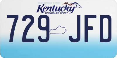 KY license plate 729JFD