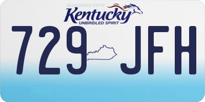 KY license plate 729JFH