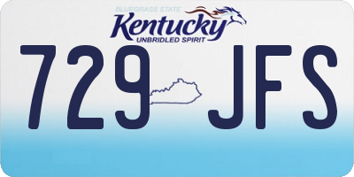 KY license plate 729JFS