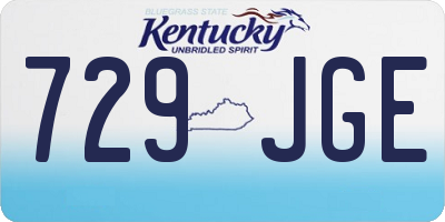 KY license plate 729JGE