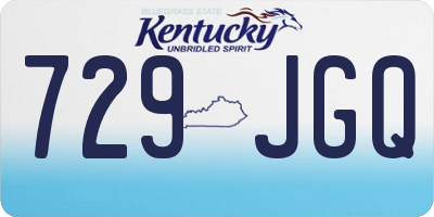 KY license plate 729JGQ