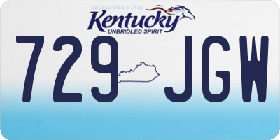 KY license plate 729JGW