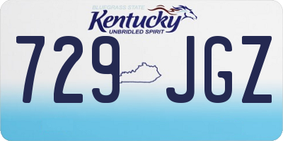 KY license plate 729JGZ