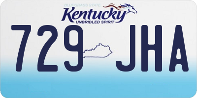 KY license plate 729JHA