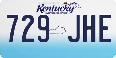 KY license plate 729JHE