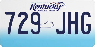 KY license plate 729JHG