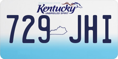 KY license plate 729JHI