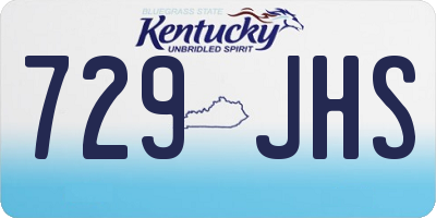 KY license plate 729JHS