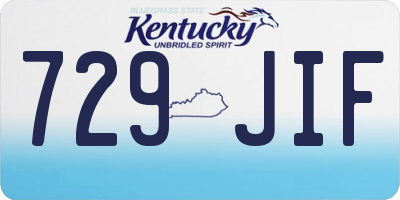KY license plate 729JIF