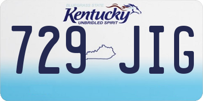 KY license plate 729JIG
