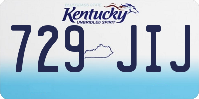 KY license plate 729JIJ