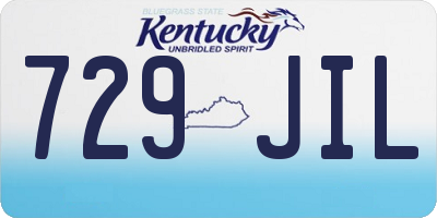 KY license plate 729JIL