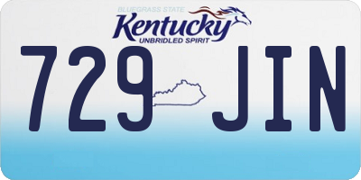 KY license plate 729JIN