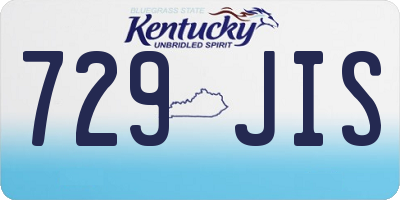 KY license plate 729JIS