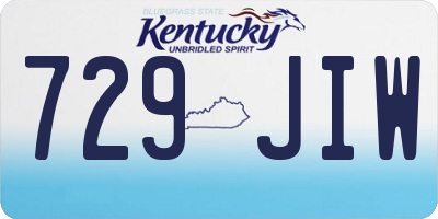 KY license plate 729JIW