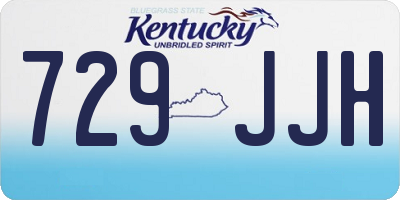 KY license plate 729JJH