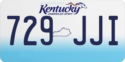 KY license plate 729JJI