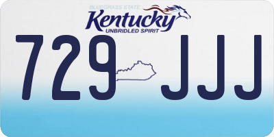 KY license plate 729JJJ