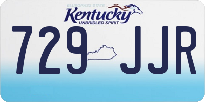 KY license plate 729JJR