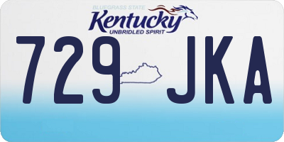 KY license plate 729JKA