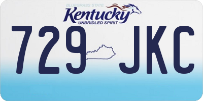 KY license plate 729JKC
