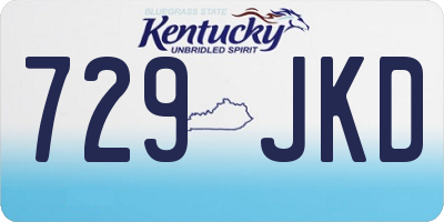 KY license plate 729JKD