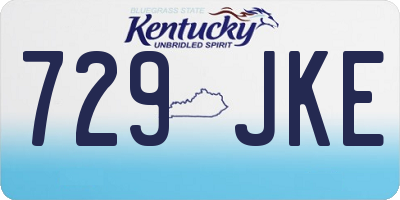 KY license plate 729JKE
