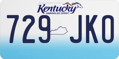 KY license plate 729JKO