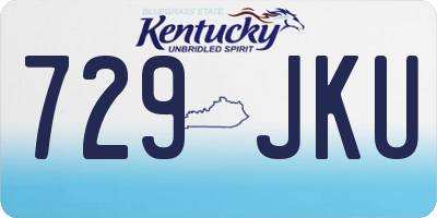 KY license plate 729JKU