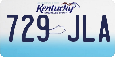 KY license plate 729JLA