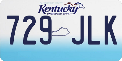 KY license plate 729JLK