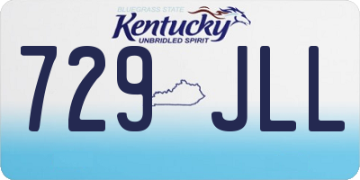 KY license plate 729JLL