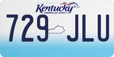 KY license plate 729JLU