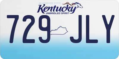 KY license plate 729JLY