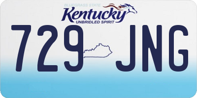 KY license plate 729JNG