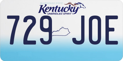 KY license plate 729JOE