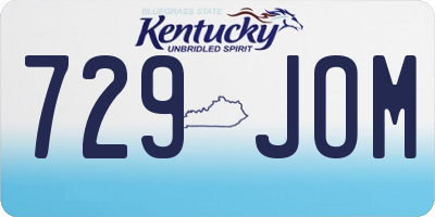 KY license plate 729JOM