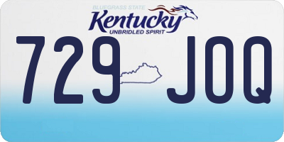 KY license plate 729JOQ