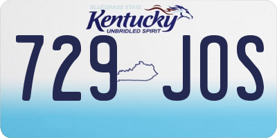 KY license plate 729JOS