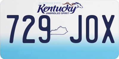 KY license plate 729JOX