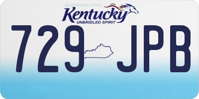 KY license plate 729JPB