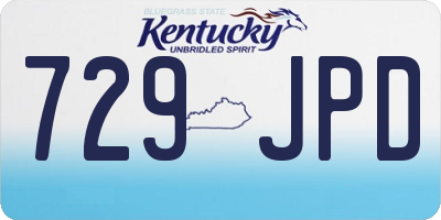 KY license plate 729JPD