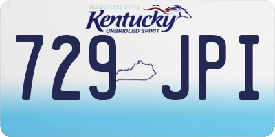 KY license plate 729JPI