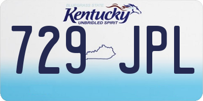 KY license plate 729JPL