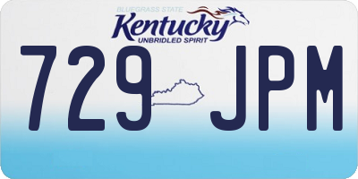 KY license plate 729JPM