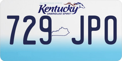KY license plate 729JPO