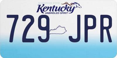 KY license plate 729JPR
