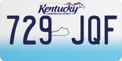 KY license plate 729JQF