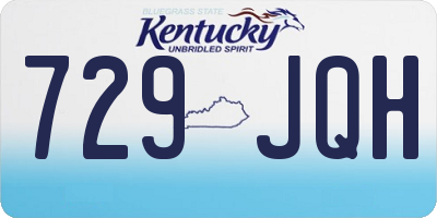 KY license plate 729JQH